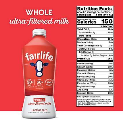 Fairlife Milk Ultra-Filtered Whole - 52 Fl. Oz. - Image 4