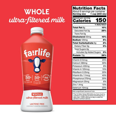 Fairlife Milk Ultra-Filtered Whole - 52 Fl. Oz. - Image 5