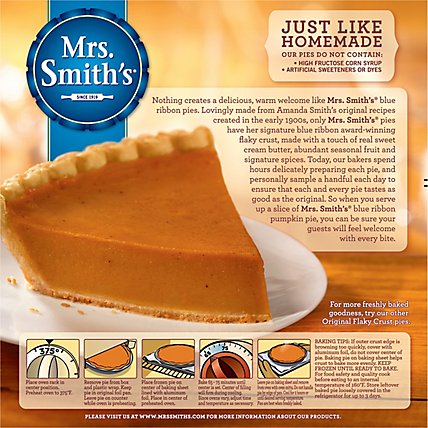 Mrs. Smiths Pie Pumpkin Flaky Crust With Real Butter - 37 Oz - Image 6