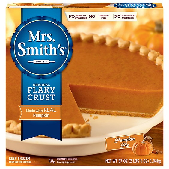 Mrs. Smiths Pie Pumpkin Flaky Crust With Real Butter - 37 Oz