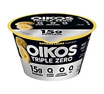 Oikos Triple Zero Greek Yogurt Blended Nonfat Banana Creme - 5.3 Oz