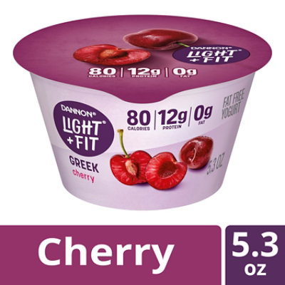 Light + Fit Greek Cherry Nonfat Gluten Free Yogurt - 5.3 Oz - Image 1