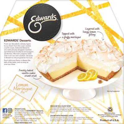 EDWARDS Pie Lemon Mirengue Box Frozen - 35 Oz - Image 6