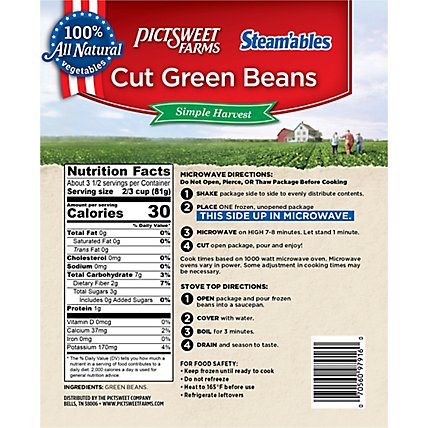 Pictsweet Farms Steamables Beans Green Cut - 10 Oz - Image 6
