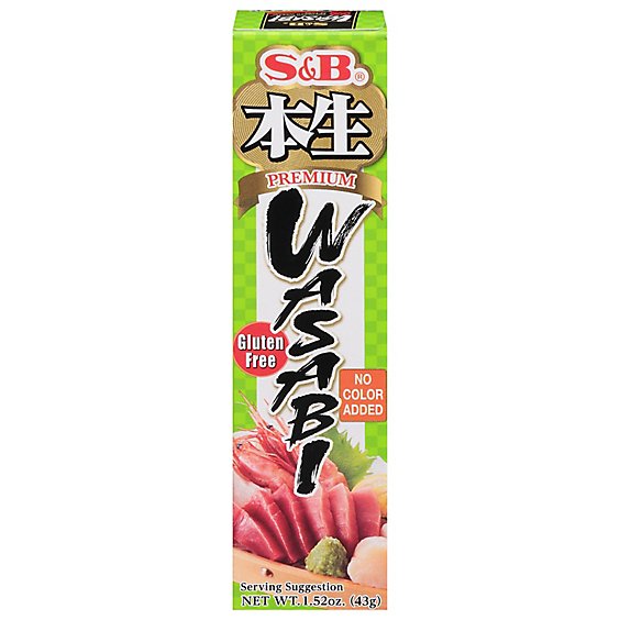 S&B Premium Real Wasabi In Tube - 1.52 Oz