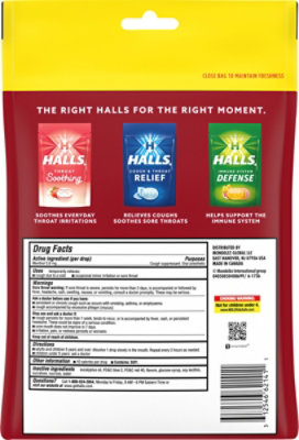 HALLS Cough Suppressant Drops Triple Soothing Action Cherry - 80 Count - Image 8