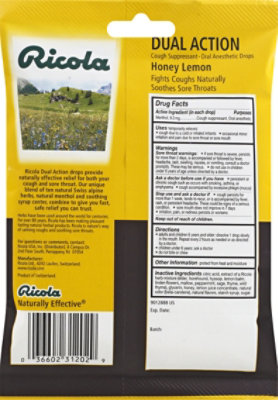 Ricola Dual Action Cough Suppressant Oral Anesthetic Drops Honey Lemon - 19 Count - Image 6