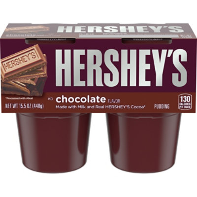 HERSHEY'S Chocolate Ready to Eat Pudding Cups Snack with Milk & Real Cocoa Cups - 4 Count - Image 5