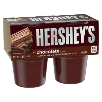 HERSHEY'S Chocolate Ready to Eat Pudding Cups Snack with Milk & Real Cocoa Cups - 4 Count - Image 8