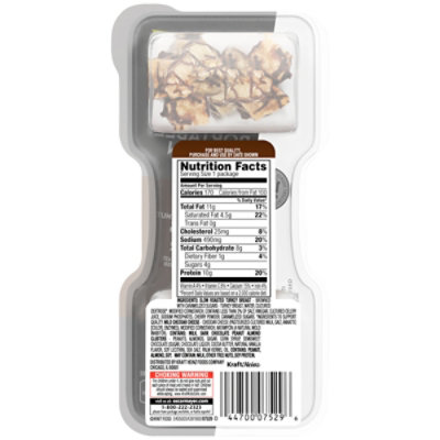 P3 Portable Protein Snack Pack with Dark Chocolate Almond Clusters Turkey & Cheddar Tray - 2 Oz - Image 7