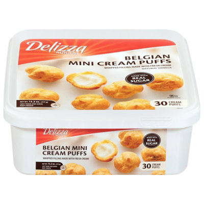 Delizza Puffs Cream Mini Belgian 30 Count - 13.2 Oz