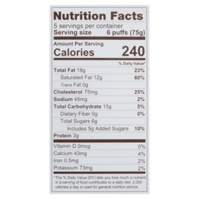 Delizza Puffs Cream Mini Belgian 30 Count - 13.2 Oz - Image 3