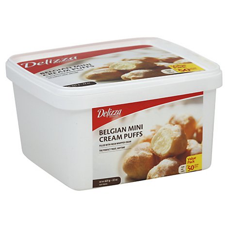 Delizza Puffs Cream Mini Belgian 30 Count - 13.2 Oz