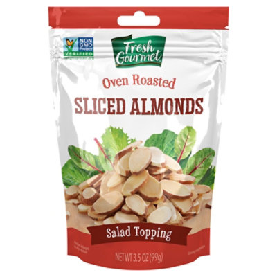 Fresh Gourmet Nut & Fruit Toppings Oven Roasted Sliced Almonds - 3.5 Oz