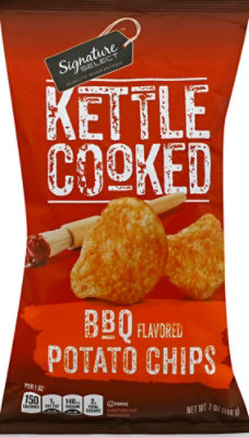Signature SELECT Potato Chips Kettle Cooked BBQ - 7 Oz - Image 2