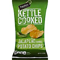 Signature SELECT Potato Chips Kettle Cooked Jalapeno - 7 Oz - Image 2