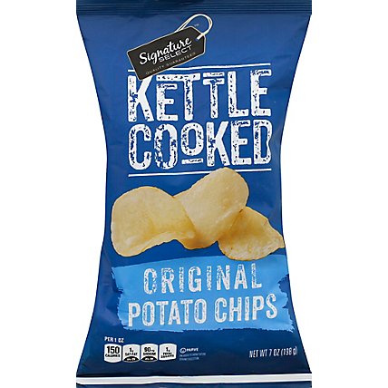 Signature SELECT Potato Chips Kettle Cooked Original - 7 Oz - Image 2