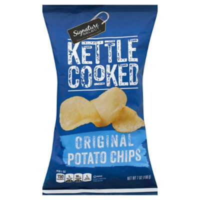 Signature SELECT Potato Chips Kettle Cooked Original - 7 Oz