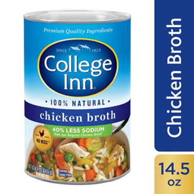 College Inn Broth Chicken Light & Fat Free 50% Less Sodium - 14.5 Oz - Image 1