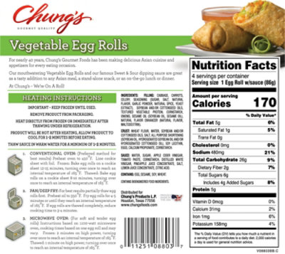 Chungs Egg Rolls Vegetable - 12 Oz - Image 6