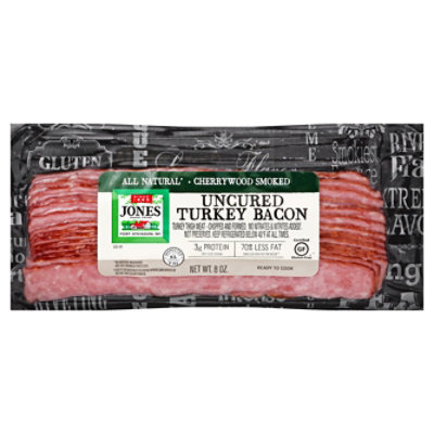 All Natural Uncured Turkey Bacon Cherry Wood Smoked - 8 Oz