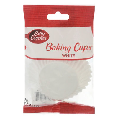 Betty Crocker Baking Cups Standard Size White - 50 Count
