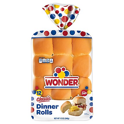 Wonder Bread Soft White Bread Dinner Rolls 12 Count - 12 Oz - Image 3