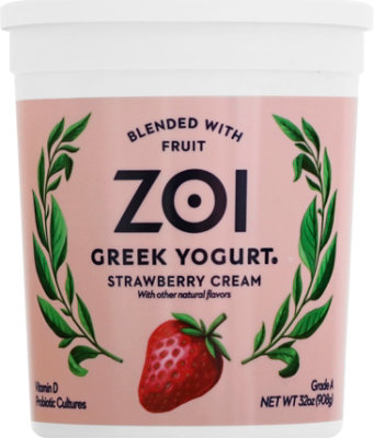 Zoi Greek Yogurt Strawberry Cream - 32 Oz - Image 2