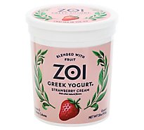 Zoi Greek Yogurt Strawberry Cream - 32 Oz