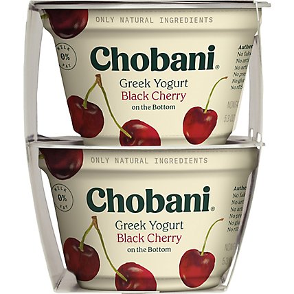Chobani Yogurt Greek Non Fat On The Bottom Black Cherry - 4-5.3 Oz - Image 3