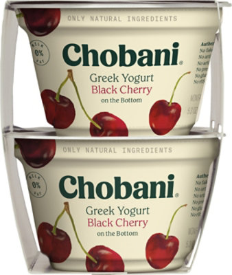 Chobani Non-Fat Black Cherry On The Bottom Greek Yogurt - 4-5.3 Oz - Image 3