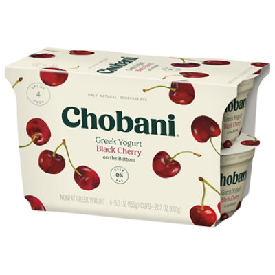 Chobani Non-Fat Black Cherry On The Bottom Greek Yogurt - 4-5.3 Oz - Image 2