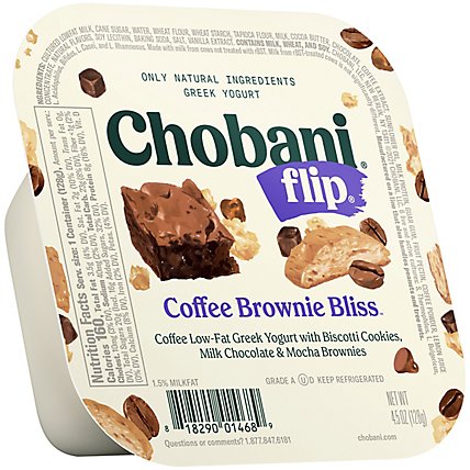 Chobani Flip Low-Fat Greek Yogurt Coffee Brownie Bliss - 4.5 Oz - Image 1