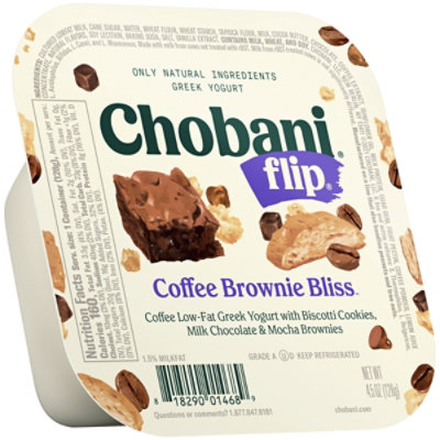 Chobani Flip Low-Fat Greek Yogurt Coffee Brownie Bliss - 4.5 Oz