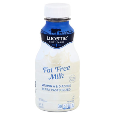 Lucerne Milk Fat Free - 12 Fl. Oz.