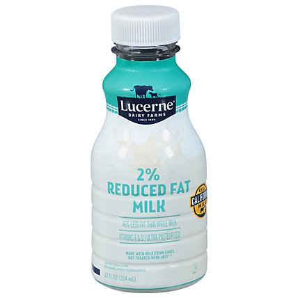 Lucerne Milk Reduced Fat 2% Milkfat - 12 Fl. Oz. - Image 2