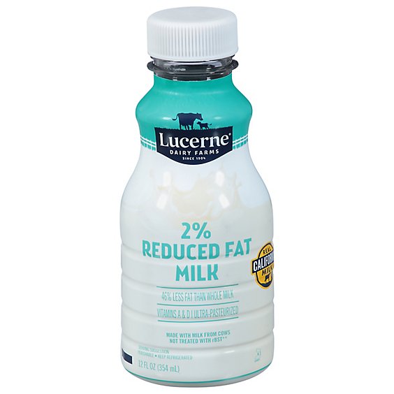 Lucerne Milk Reduced Fat 2% Milkfat - 12 Fl. Oz.