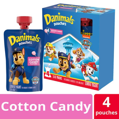 Danimals Cotton Candy Squeezable Yogurt - 4-3.5 Oz - Image 1