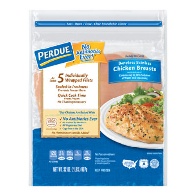 PERDUE Boneless Skinless Chicken Breast No Antibiotics Ever Individually Wrapped In Bag - 32 Oz - Image 3