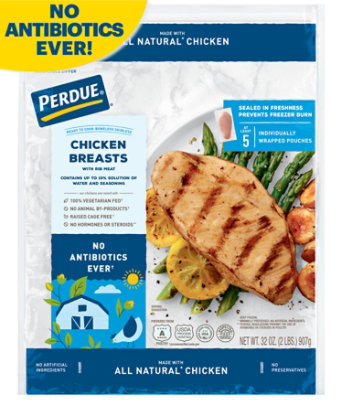 PERDUE Boneless Skinless Chicken Breast No Antibiotics Ever Individually Wrapped In Bag - 32 Oz - Image 1