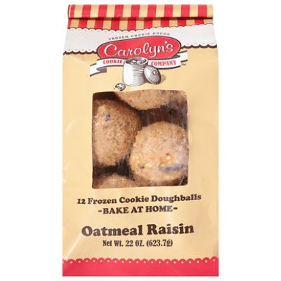 Carolyns Cookie Company Cookie Dough Oatmeal Raisin - 22 Oz