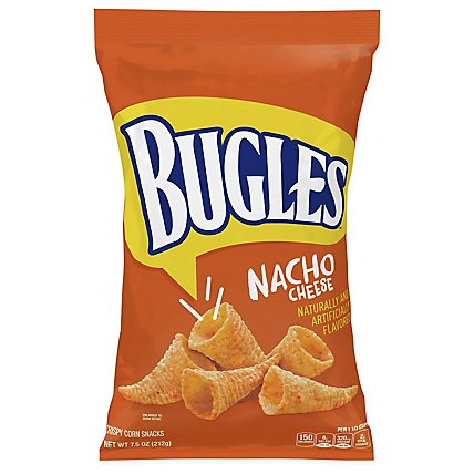 Bugles Snacks Corn Crispy Nacho Cheese Flavor - 7.5 Oz - Image 2