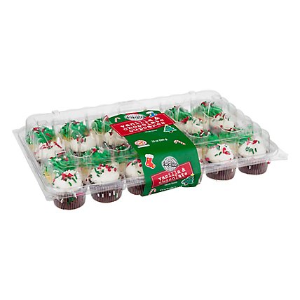 Bakery Cupcake Assorted Christmas 24 Count - Each - Image 2