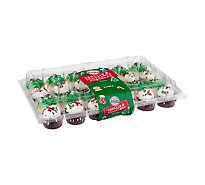 Bakery Cupcake Assorted Christmas 24 Count - Each
