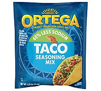 Ortega Taco Seasoning Mix 40% Less Sodium Envelope - 1.25 Oz