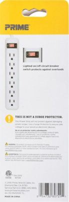 Prime Power Strip White 6 Outlet - Each - Image 4