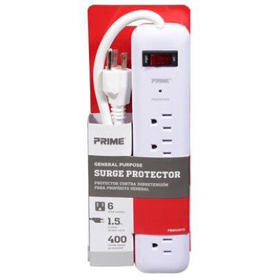 Prime Surge 6 Outlet 400 Joules - Each - Image 3