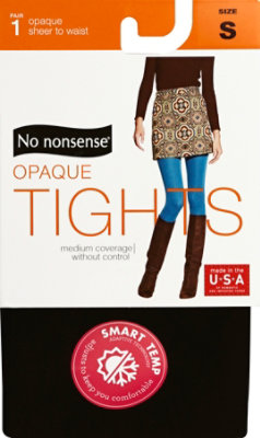 No Nonsense Opaque Stw Tights Black Sml - Each - Image 1