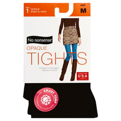 No Nonsense Opaque Stw Tights Black Medium - Each