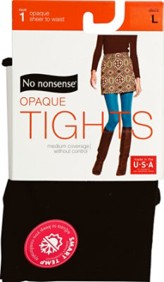 No Nonsense Sheer To Wst Tight Black Large - Each - Image 2